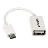 WHITE MICRO USB MALE TO USB