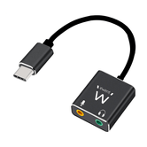 EWENT TARJETA DE SONIDO USB TIPO C CON 2 JACK DE 3,5 MM