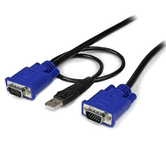 CABLE KVM DE 1 8M ULTRA DELGADO TODO EN UNO VGA USB HD15 - 6T PIES 2  EN 1