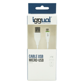 iggual cable USB-A/micro-USB 100 cm blanco