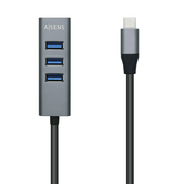 Aisens - Hub Usb 3.1 Usb-C, Usb-C/M-4Xtipo A/H, Gris, 15Cm