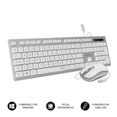 TECLADO + RATÓN USB SUBBLIM PLANO ERGO SILVER