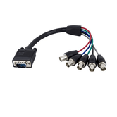 StarTech com Cable de 30 cm Coaxial para Monitor HD15 VGA a 5 BNC RGBHV   Macho a Hembra   negro