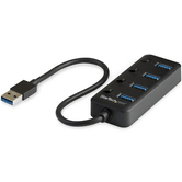 4-PORT USB 3.0 HUB - 4X USB-A WITH INDIVIDUAL ON/OFF SWITCH ES