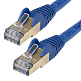 Cable de 5m de Red Ethernet CAT6a Azul RJ45 STP