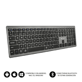 TECLADO INALAMBRICO SUBBLIM BLUETOOTH PURE GREY