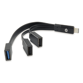 HUB USB 3.1 TIPO C CONCEPTRONIC HUBBIES 1 PUERTO USB 3.0 + 2 PUERTOS USB 2.0 COLOR NEGRO