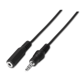 Aisens Cable Audio Estéreo Jack 3.5/M-Jack 3.5/H Negro 3M