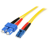 CABLE 1M PATCH FIBRA DUPLEX RED MONOMODO LC A SC ADAPTADOR IN