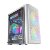 Caja MARS GAMING  MC300W Caja PC Micro ATX Cristal Templado 3xVentilador FRGB BlancoRGB Blanco