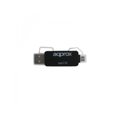 LECTOR MULTITARJETA APPROX USB/MICROUSB APPC33 NEGRO