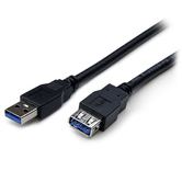 2M BLACK USB 3.0 MALE TO FEMALE