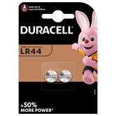 Duracell Pila Botón Alcalina LR44 1,5V Blister*2