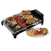 BARBACOA ELECTRICA JATA 2400W PARRILLA DOS ALTURAS RESISTENCIA BLINDADA BANDEJA ACERO INOX FACIL L
