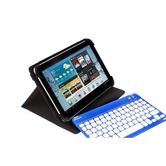 FUNDA TABLET UNIVERSAL 9"-10.1" GRIPCASE + TECLADO  BLUETOOTH AZUL SILVER HT