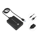 HUB USB3.0 CONCEPTRONIC  HUBBIES11B 4 PUERTOS Y CABLE DE 90CM CON ALIMENTADOR