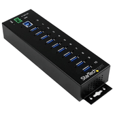 RUGGED METAL 10PORT USB 3.0 HUB DIN RAIL AND WALL-MOUNTAB LE