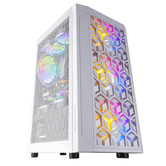 Caja MARS GAMING  MCMESHW Caja PC Gaming Micro ATX 3x Ventilador FRGB BlancoRGB Blanco