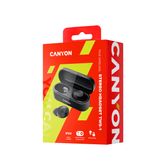 CANYON Auriculares deportivos TWS Bluetooth con microfono, BT5.0,IPX4, Bateria auricular 45mAhx2, Estuche de carga 300mAh