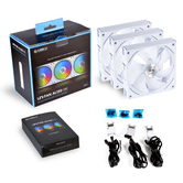 LIAN LI UNI AL120 Refrigeracion Liquida RGB PWM - 120 mm Blanco Pack 3 unidades