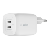 CARGADOR DOMESTICO BELKIN WCH013VFWH DOBLE USB-C GAN BOOST CHARGE PRO 65w (45w+20w)