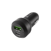 CARGADOR COCHE NATEC CONEY 1XUSB, 1XUSB-C QC3.0, PD 3.0 48W NEGRO