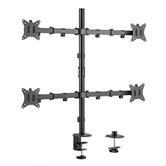 SOPORTE PANTALLA PARA MESA 17"-32" DOBLE BRAZO ARTICULADO SOPORTA 4 MONITORES VESA STANDARD HASTA 9KG