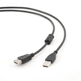 Gembird Cable USB 2.0  A/M-A/H 1,8 Mts Ngr Ferr