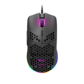 CANYON Gaming Raton-7 botones programables-sensor optico Pixart 3519-4 niveles de DPI hasta 4200-cable Ultraweave de 1,65 m- patas UPE-luces RGB-Negro