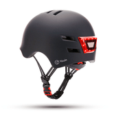 CASCO YOUIN CON LED FRONTAL Y TRASERO NEGRO (TALLA M)