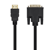 AISENS Cable DVI A HDMI, DVI 18+1/M-HDMI A/M, Negro, 3.0m