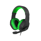 AURICULARES + MICRO GENESIS ARGON 200 GAMING MINI JACK 3.5 VERDE