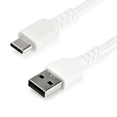 2M DURABLE USB 2.0 TO USB C CABLE WHITE ARAMID FIB ER