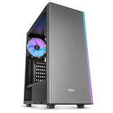 CAJA SEMITORRE NOX INFINITY OMEGA VENTANA LED RGB S/F USB 3.0 NEGRO