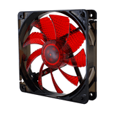 VENTILADOR NOX COOL FAN ROJO 12 CM + 4 LEDS ROJOS