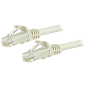 1.5 M CAT6 CABLE WHITE SNAGLESS - 24 AWG COPPER WI RE