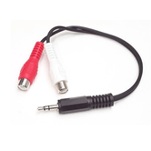 6IN STEREO AUDIO CABLE - 3.5MM