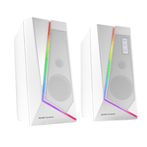 ALTAVOCES 2.0 BLUETOOTH 5.0 MARS GAMING MS7 WHITE 20W RMS ILUMINACION RGB DINAMICO PROCESADOR DSP