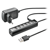 HUB NGS USB 2.0 DE 7 PUERTOS CON ADAPTADOR DE CORRIENTE