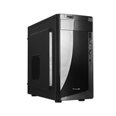 TALIUS  caja micro-Atx Denver negra 500w USB 3.0 CON lector tarjetas  Negro Incluye Fuente