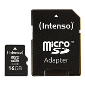 MEMORIA 16 GB MICRO MICRO SDHC INTENSO CLASE 10 + ADAPTADOR USB2.0